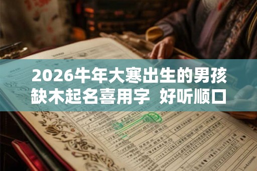 2026牛年大寒出生的男孩缺木起名喜用字  好听顺口的名字