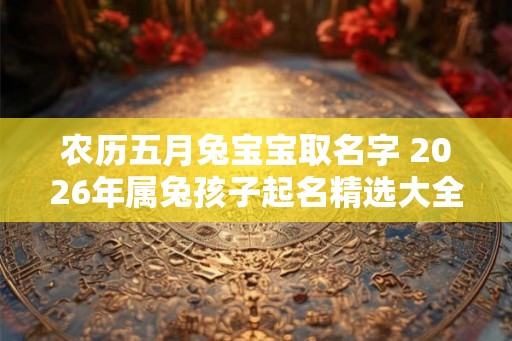 农历五月兔宝宝取名字 2026年属兔孩子起名精选大全