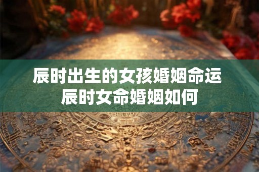 辰时出生的女孩婚姻命运 辰时女命婚姻如何