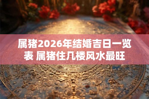 属猪2026年结婚吉日一览表 属猪住几楼风水最旺