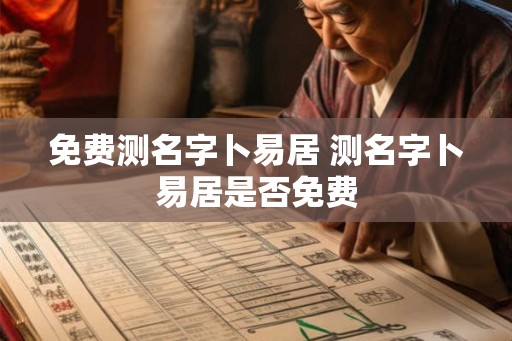 免费测名字卜易居 测名字卜易居是否免费