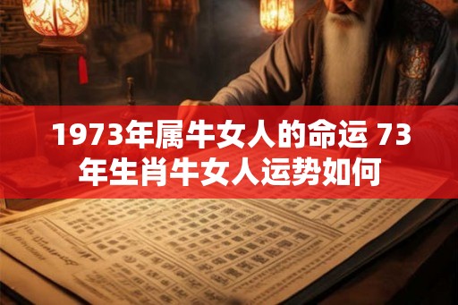 1973年属牛女人的命运 73年生肖牛女人运势如何