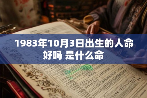 1983年10月3日出生的人命好吗 是什么命
