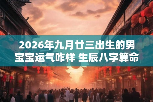 2026年九月廿三出生的男宝宝运气咋样 生辰八字算命