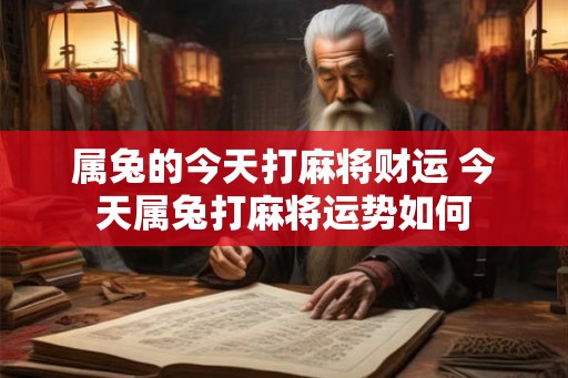 属兔的今天打麻将财运 今天属兔打麻将运势如何