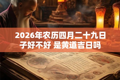 2026年农历四月二十九日子好不好 是黄道吉日吗
