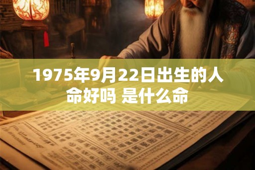 1975年9月22日出生的人命好吗 是什么命