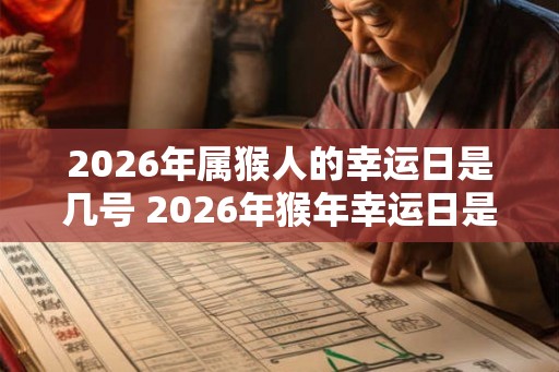 2026年属猴人的幸运日是几号 2026年猴年幸运日是哪天