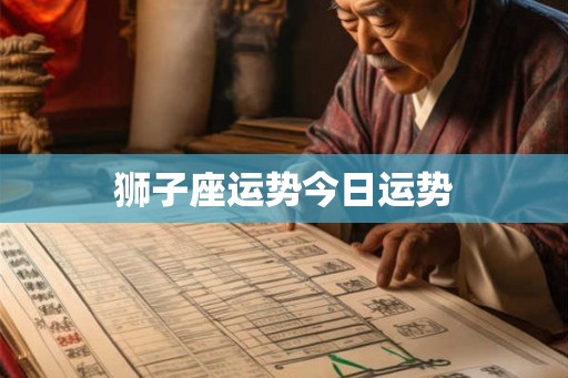 狮子座运势今日运势