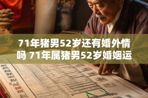 71年猪男52岁还有婚外情吗 71年属猪男52岁婚姻运势如何