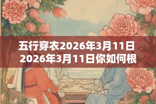 五行穿衣2026年3月11日 2026年3月11日你如何根据五行穿衣