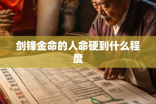 剑锋金命的人命硬到什么程度