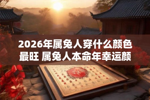 2026年属兔人穿什么颜色最旺 属兔人本命年幸运颜色