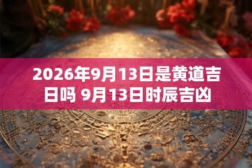 2026年9月13日是黄道吉日吗 9月13日时辰吉凶 2026年9月13日是黄道吉日吗 9月13日时辰吉凶