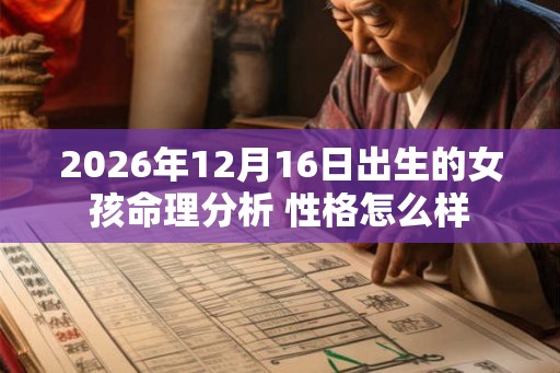 2026年12月16日出生的女孩命理分析 性格怎么样