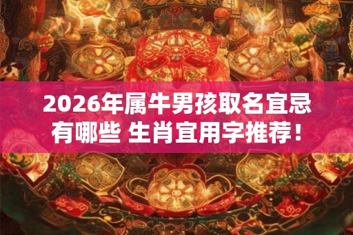 2026年属牛男孩取名宜忌有哪些 生肖宜用字推荐! 2026年属牛男孩取名宜忌有哪些 生肖宜用字推荐!