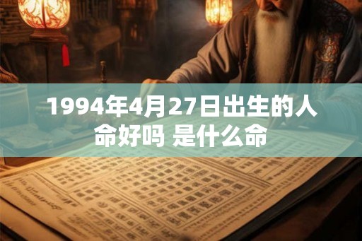 1994年4月27日出生的人命好吗 是什么命