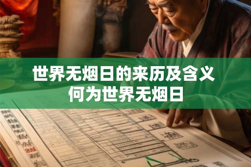 世界无烟日的来历及含义 何为世界无烟日
