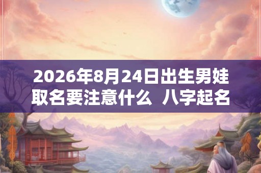 2026年8月24日出生男娃取名要注意什么  八字起名的禁忌