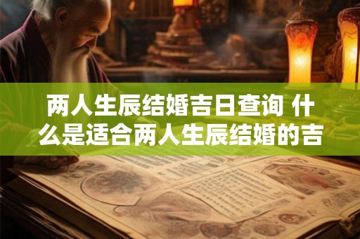 两人生辰结婚吉日查询 什么是适合两人生辰结婚的吉日查询