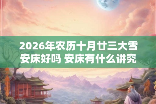 2026年农历十月廿三大雪安床好吗 安床有什么讲究