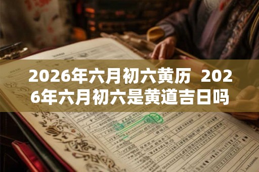 2026年六月初六黄历 2026年六月初六是黄道吉日吗 2026年六月初六黄历 2026年六月初六是黄道吉日吗