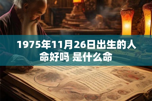 1975年11月26日出生的人命好吗 是什么命 1975年11月26日出生的人命好吗 是什么命