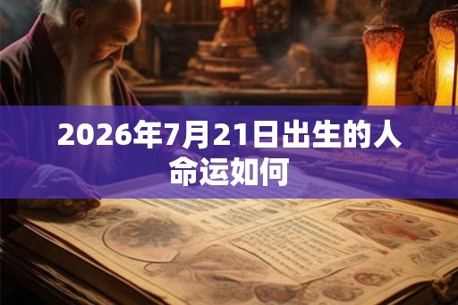 2026年7月21日出生的人命运如何