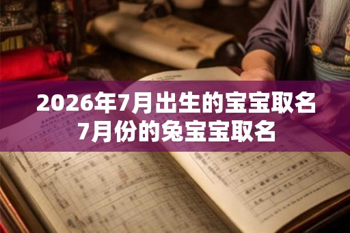 2026年7月出生的宝宝取名7月份的兔宝宝取名