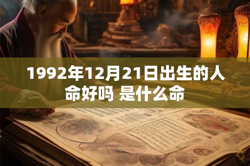 1992年12月21日出生的人命好吗 是什么命