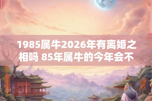 1985属牛2026年有离婚之相吗 85年属牛的今年会不会离婚
