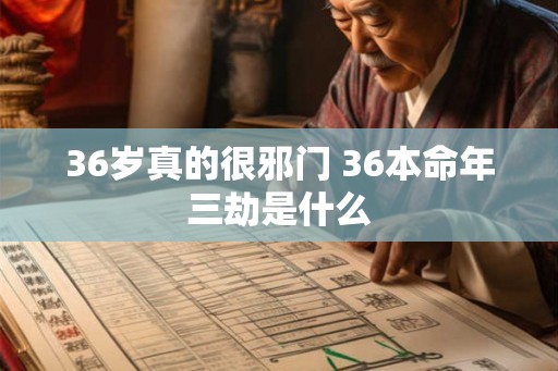 36岁真的很邪门 36本命年三劫是什么