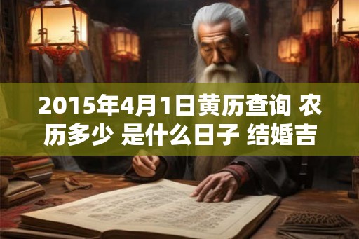 2015年4月1日黄历查询 农历多少 是什么日子 结婚吉时