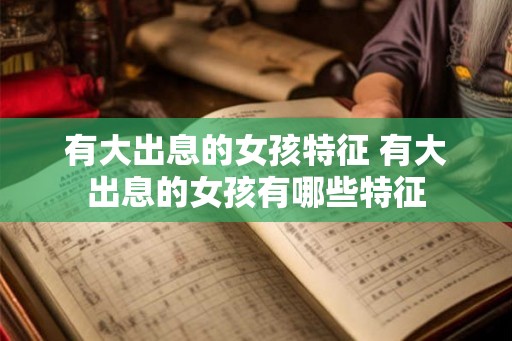 有大出息的女孩特征 有大出息的女孩有哪些特征 有大出息的女孩特征 有大出息的女孩有哪些特征