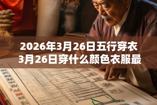2026年3月26日五行穿衣 3月26日穿什么颜色衣服最旺运