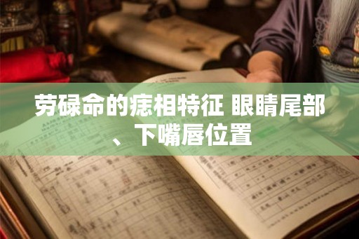 劳碌命的痣相特征 眼睛尾部、下嘴唇位置