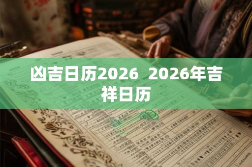 凶吉日历2026  2026年吉祥日历