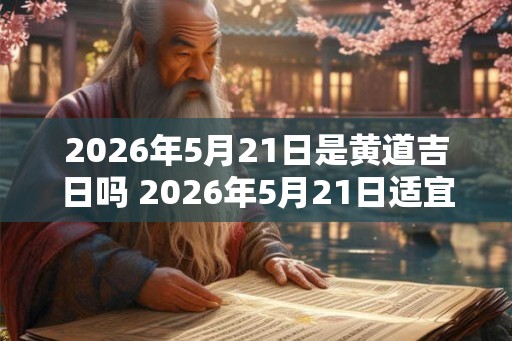 2026年5月21日是黄道吉日吗 2026年5月21日适宜婚嫁吗