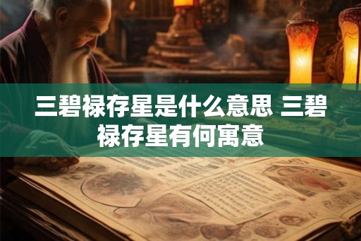 三碧禄存星是什么意思 三碧禄存星有何寓意