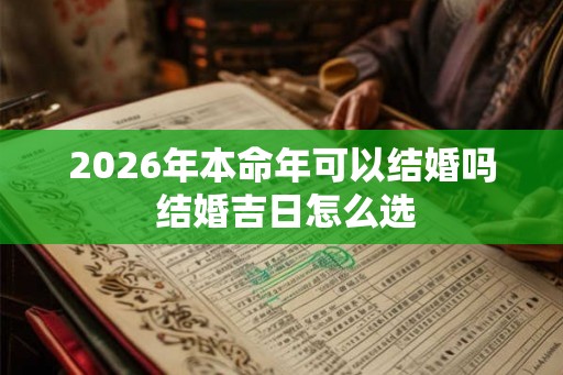 2026年本命年可以结婚吗 结婚吉日怎么选