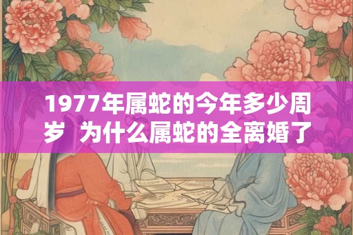 1977年属蛇的今年多少周岁  为什么属蛇的全离婚了