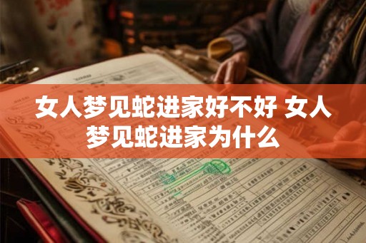 女人梦见蛇进家好不好 女人梦见蛇进家为什么
