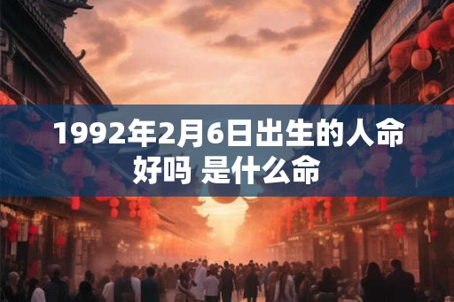 1992年2月6日出生的人命好吗 是什么命 1992年2月6日出生的人命好吗 是什么命