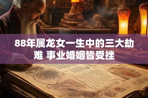 88年属龙女一生中的三大劫难 事业婚姻皆受挫