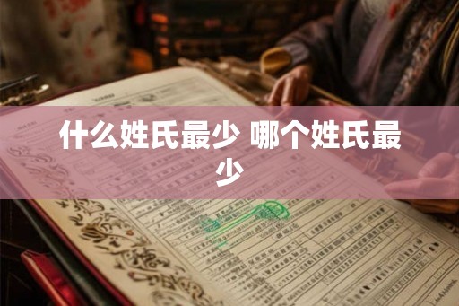 什么姓氏最少 哪个姓氏最少
