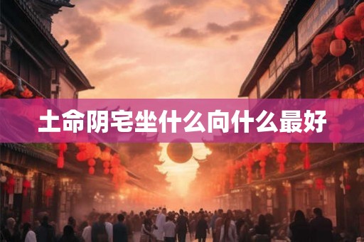 土命阴宅坐什么向什么最好
