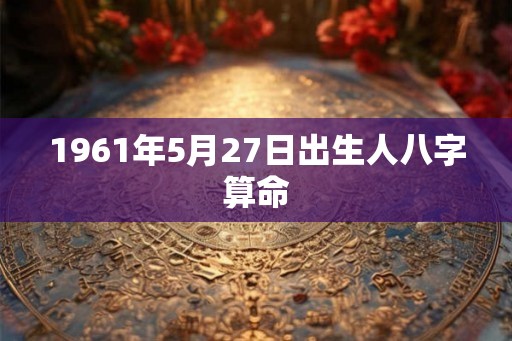 1961年5月27日出生人八字算命