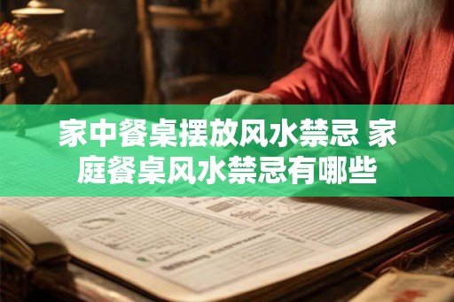 家中餐桌摆放风水禁忌 家庭餐桌风水禁忌有哪些