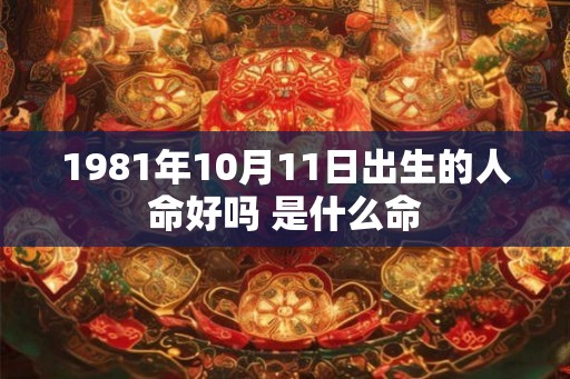 1981年10月11日出生的人命好吗 是什么命
