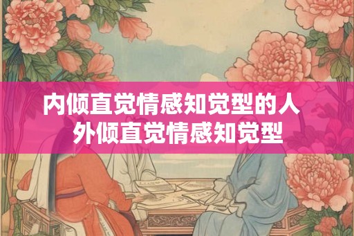 内倾直觉情感知觉型的人  外倾直觉情感知觉型